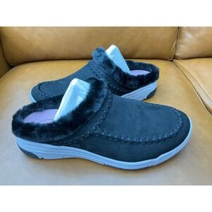 Ryka Ariana Mule Clogs Womens 7.5W Black New Cozy Lined Winter Slip On Shoes